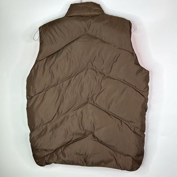 Vintage Brown Orange Puffer Down Vest Size Small Korea 80s - Picture 4 of 11
